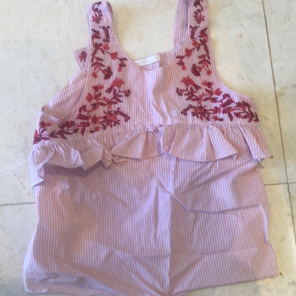 Zara ruffled tank top